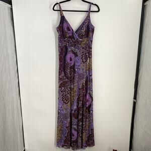 Y2K Inc Maxi Sheer Dress Size Medium Babydoll Boho Artsy Festival Beach 742